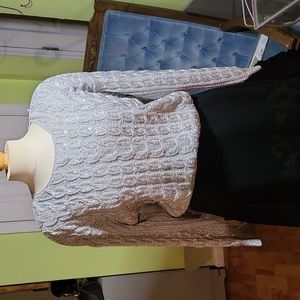 Vintage Lillie Rubin Metallic Silver Sweater